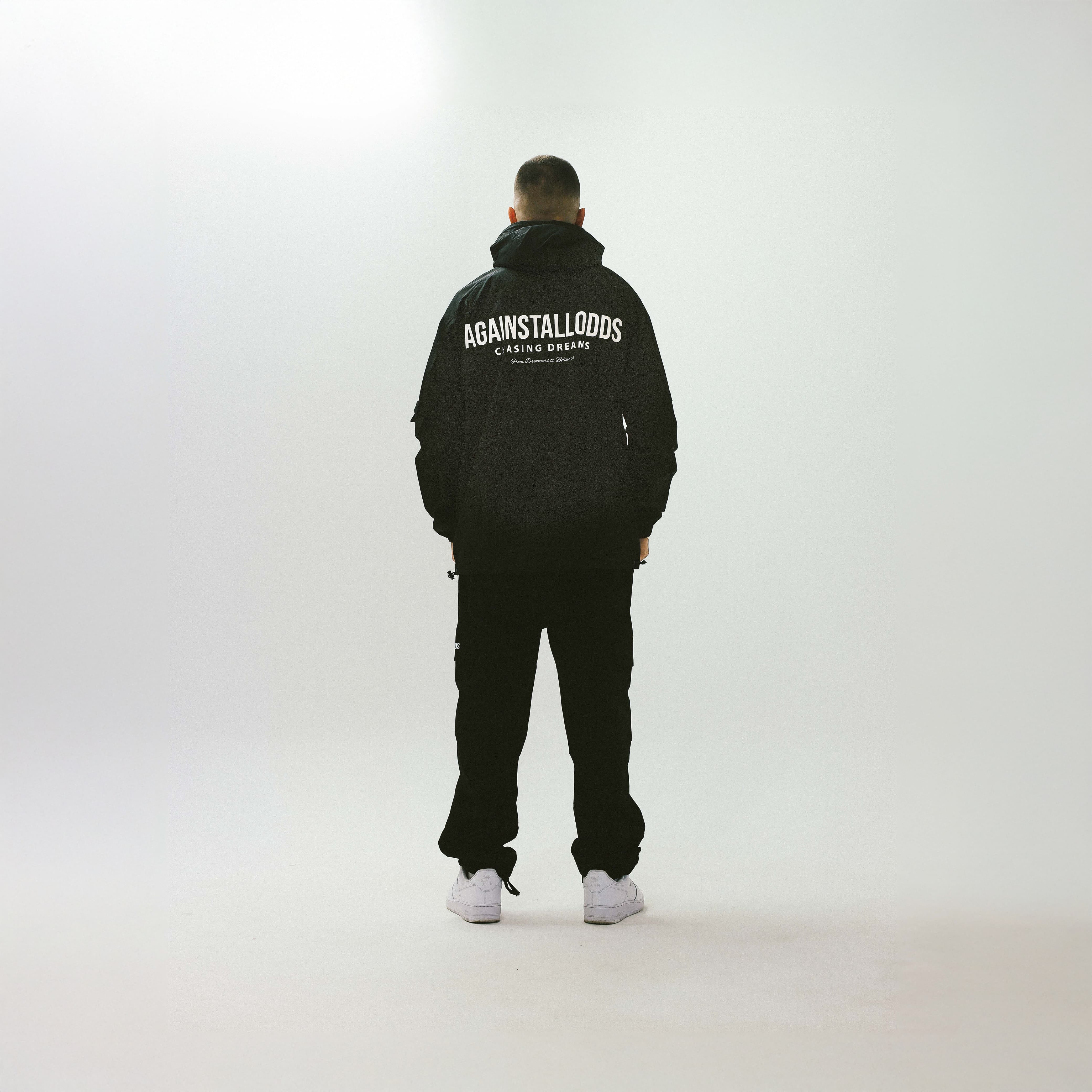 Dreamers Lightweight Windbreaker Jacket - Black