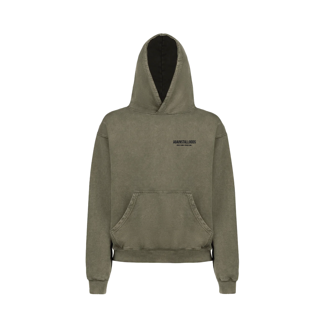 WASHED OLIVE HEAVYWEIGHT HOODIE