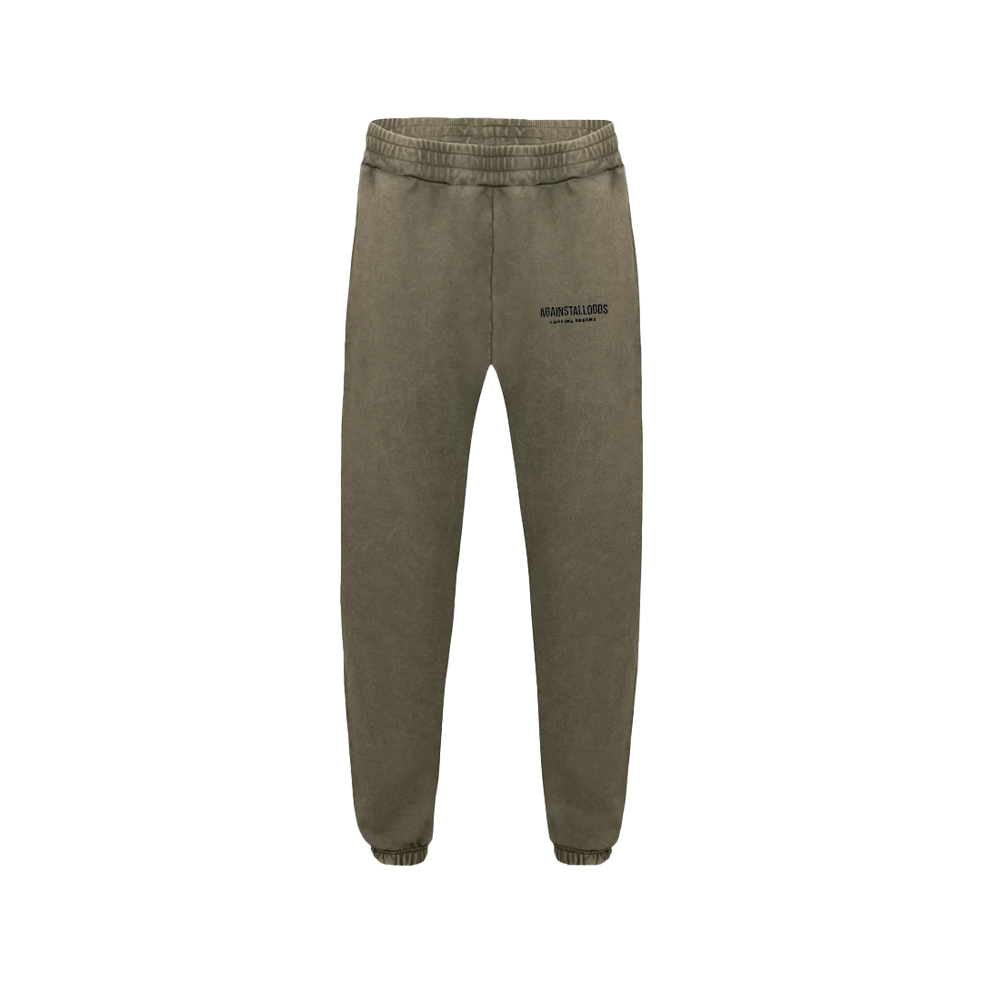 WASHED OLIVE HEAVYWEIGHT SWEATPANTS