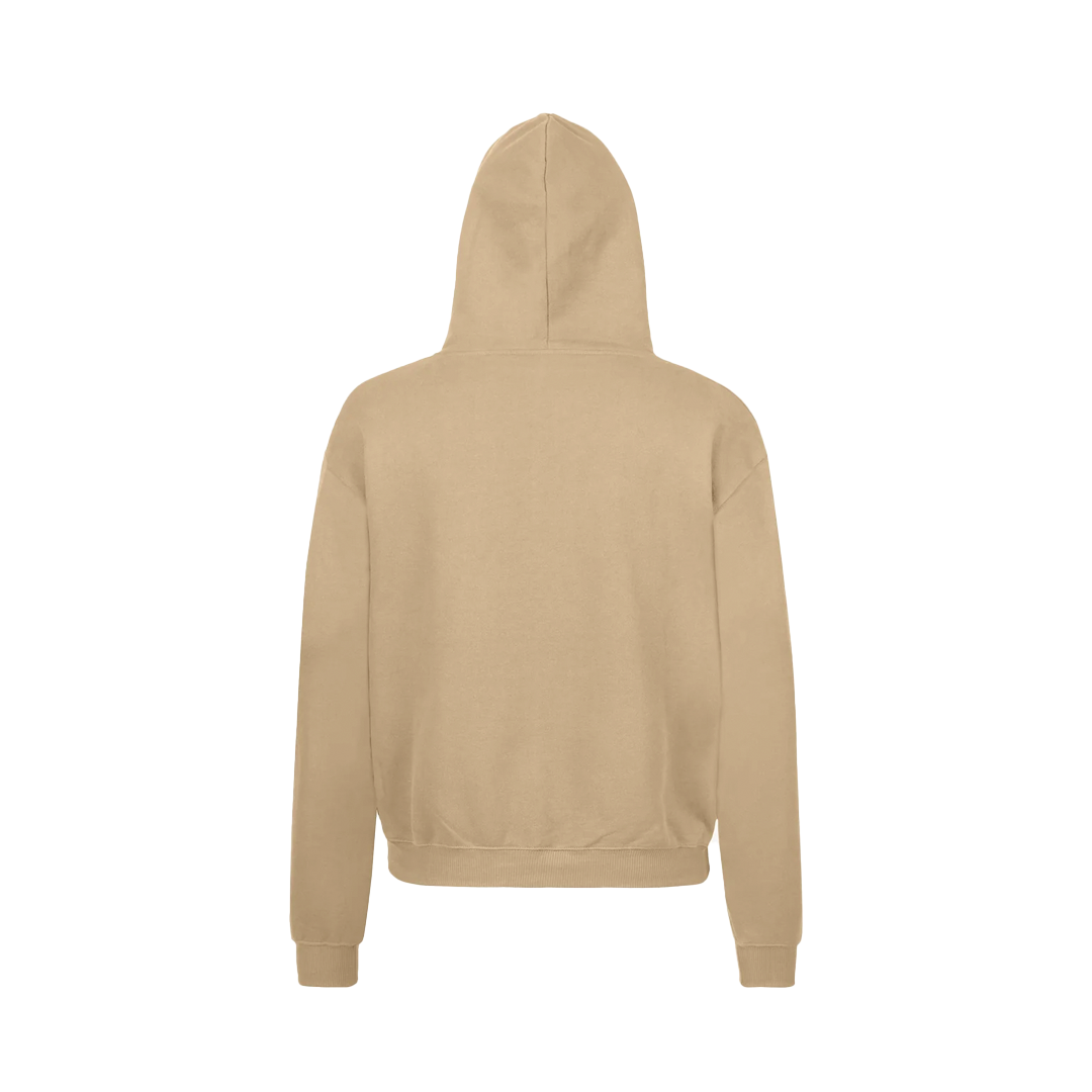 COFFEE DOUBLE ZIP LUXURY HOODIE