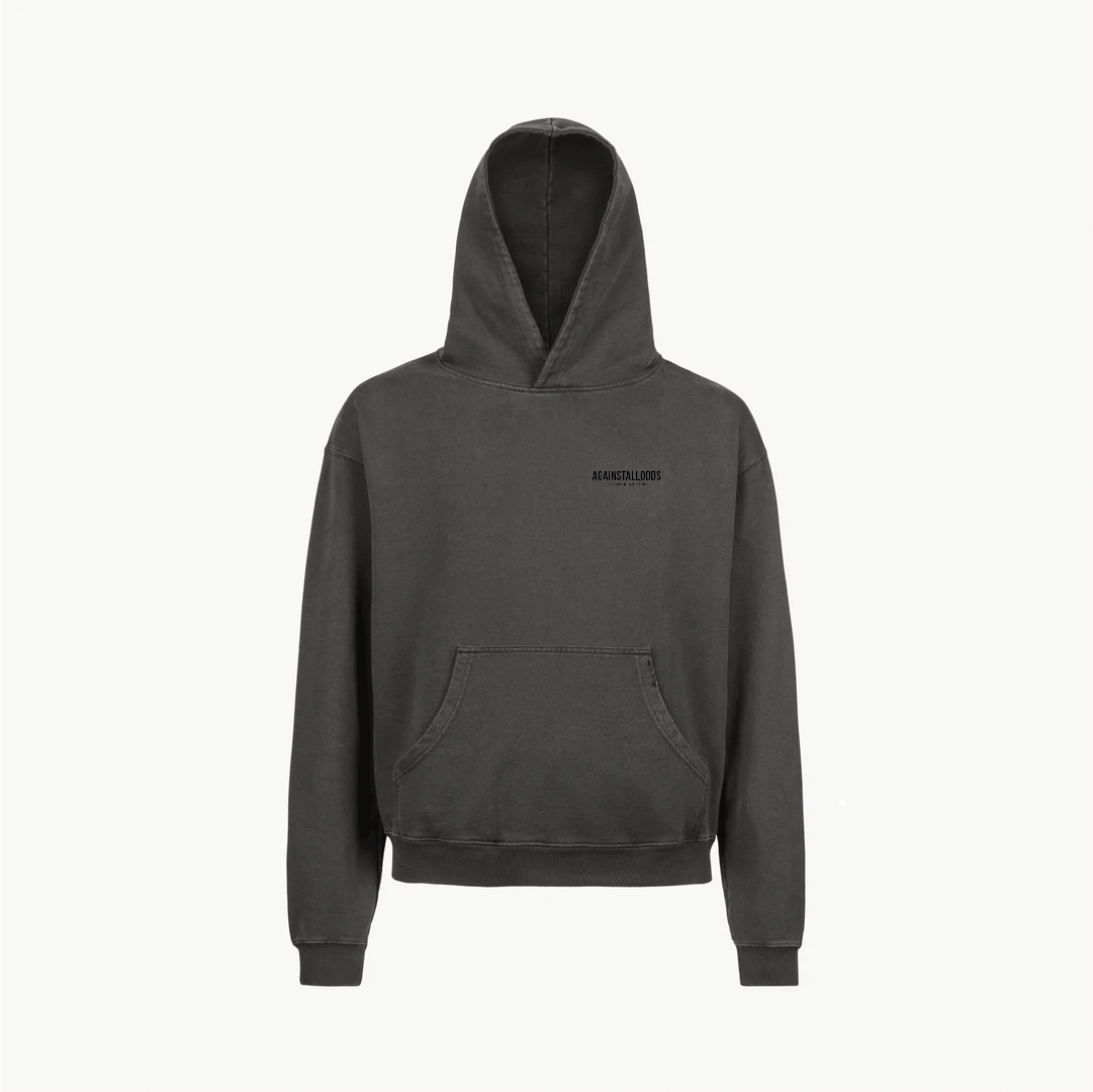 Branded Blank - Distressed Black Luxury Hoodie