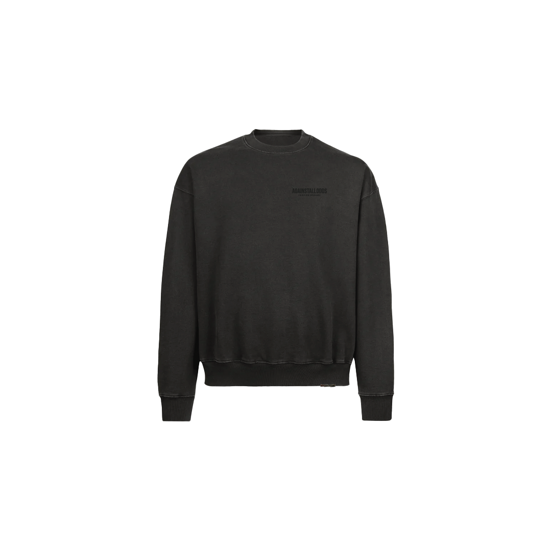 Branded Blank - Distressed Black Luxury Sweatshirt